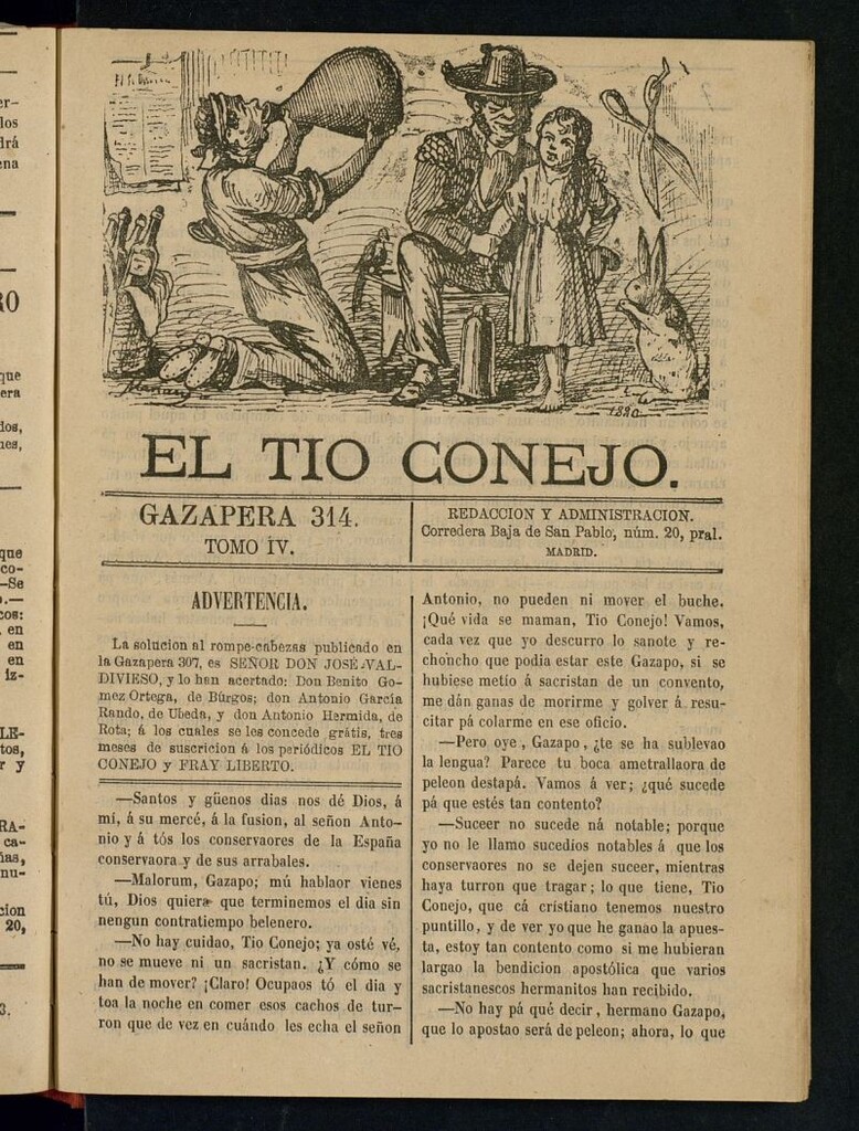 Miniatura de El Tío Conejo. Gazapera 314