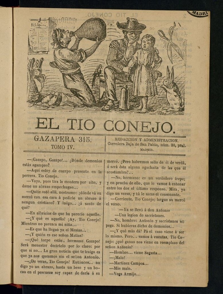 Miniatura de El Tío Conejo. Gazapera 315