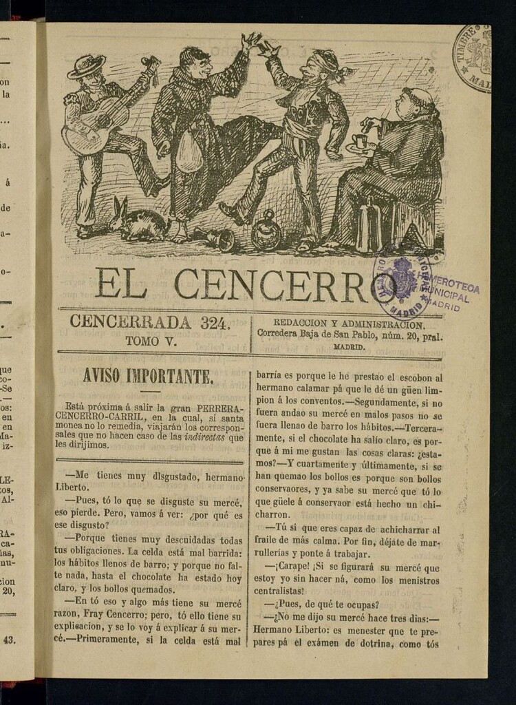 Miniatura de El cencerro. Cencerrada 324