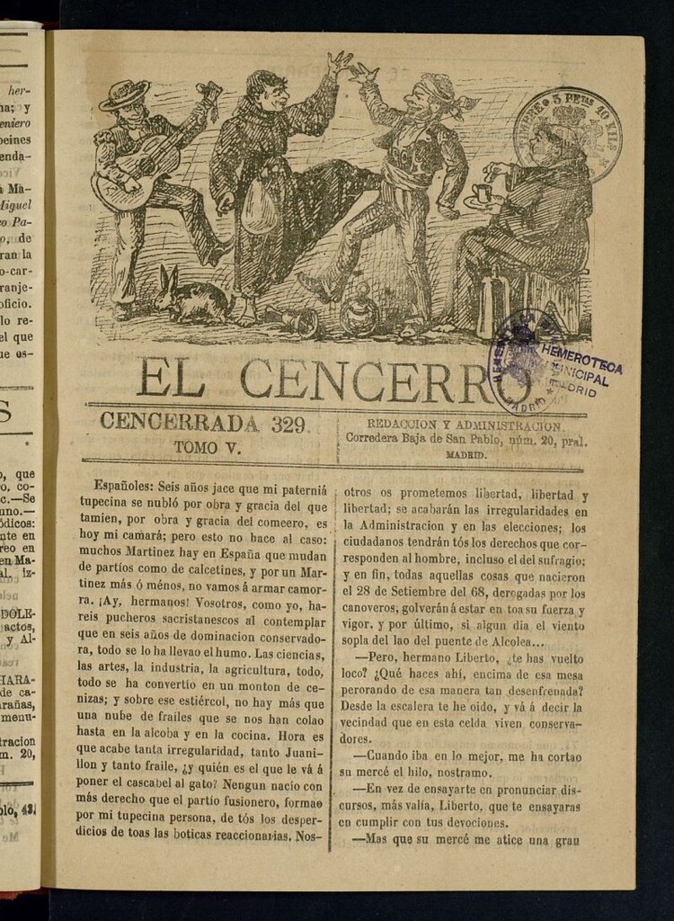 Miniatura de El cencerro. Cencerrada 329