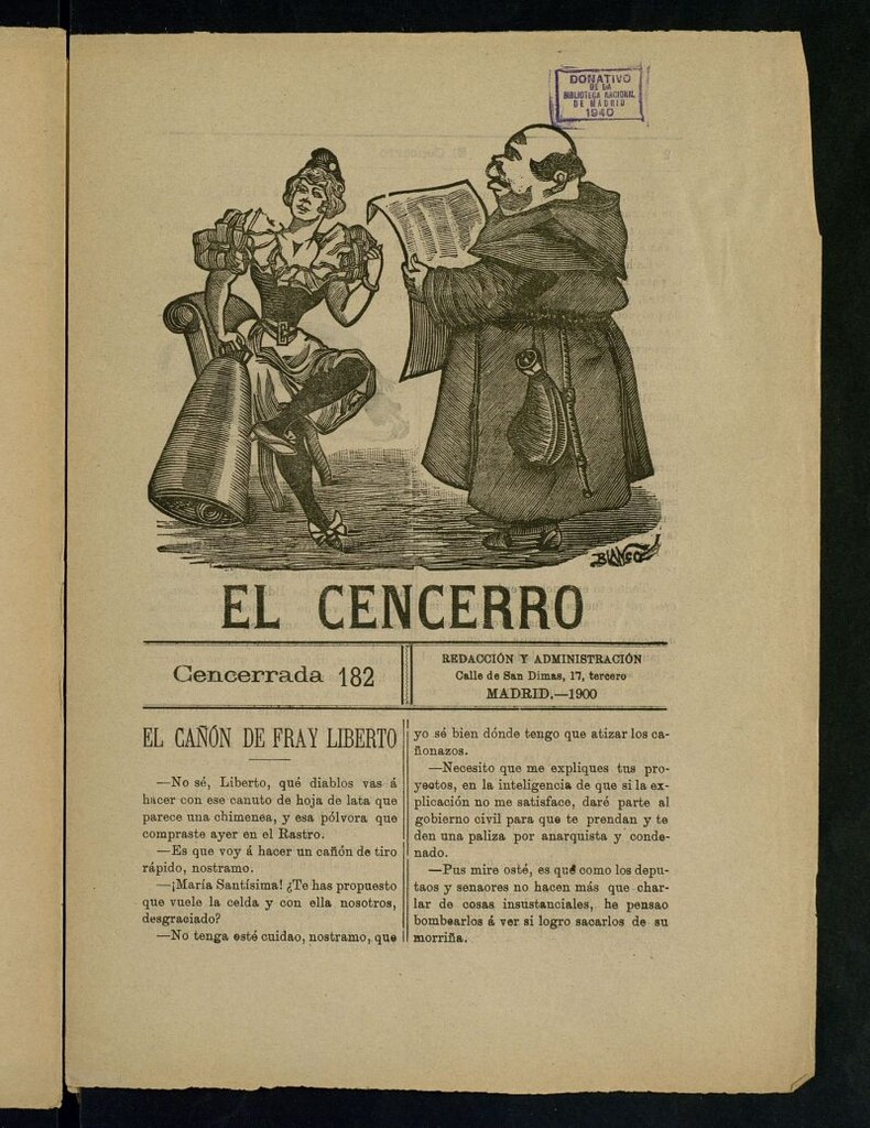 Miniatura de El cencerro. Cencerrada 182