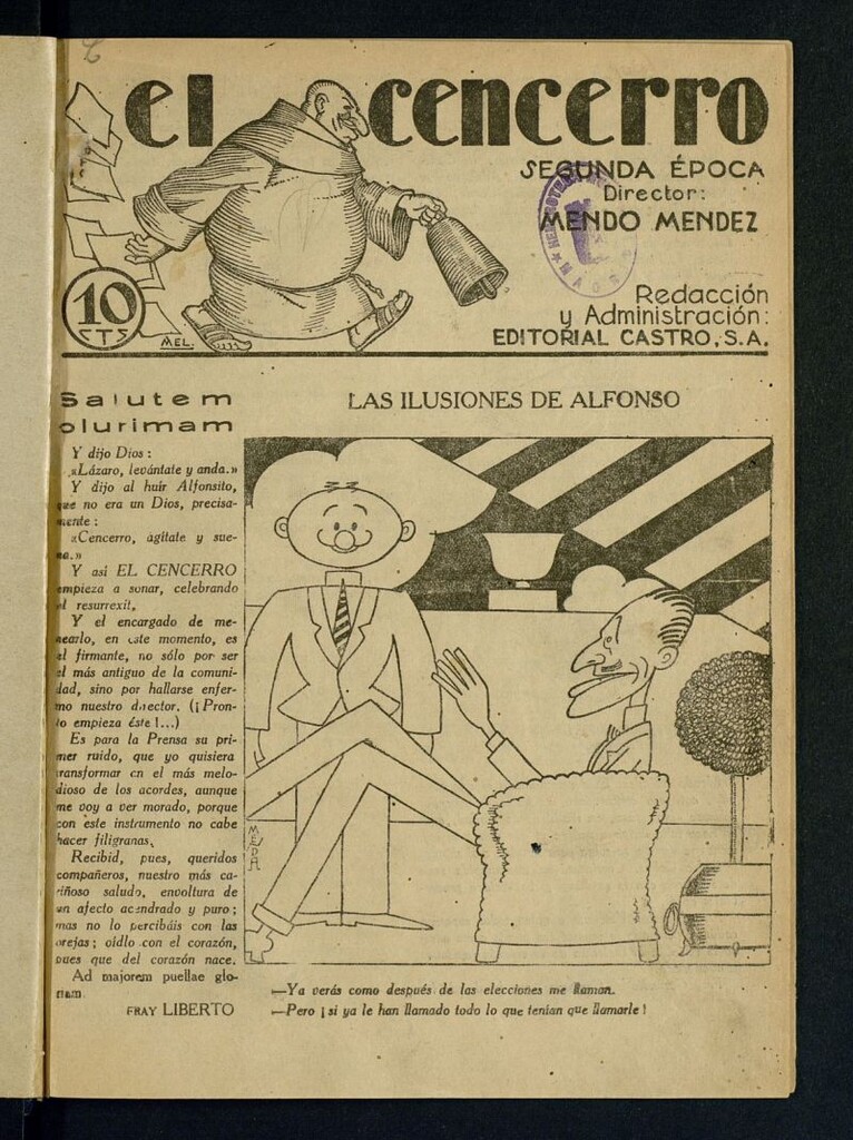 Miniatura de El cencerro. Cencerrada nº 1 del 27 de junio de 1931