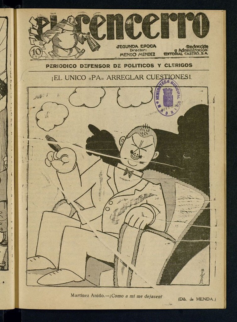 Miniatura de El cencerro. Cencerrada nº 6 del 1 de agosto de 1931