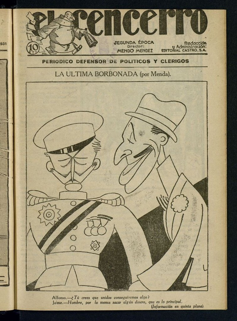 Miniatura de El cencerro. Cencerrada nº 7 del 8 de agosto de 1931