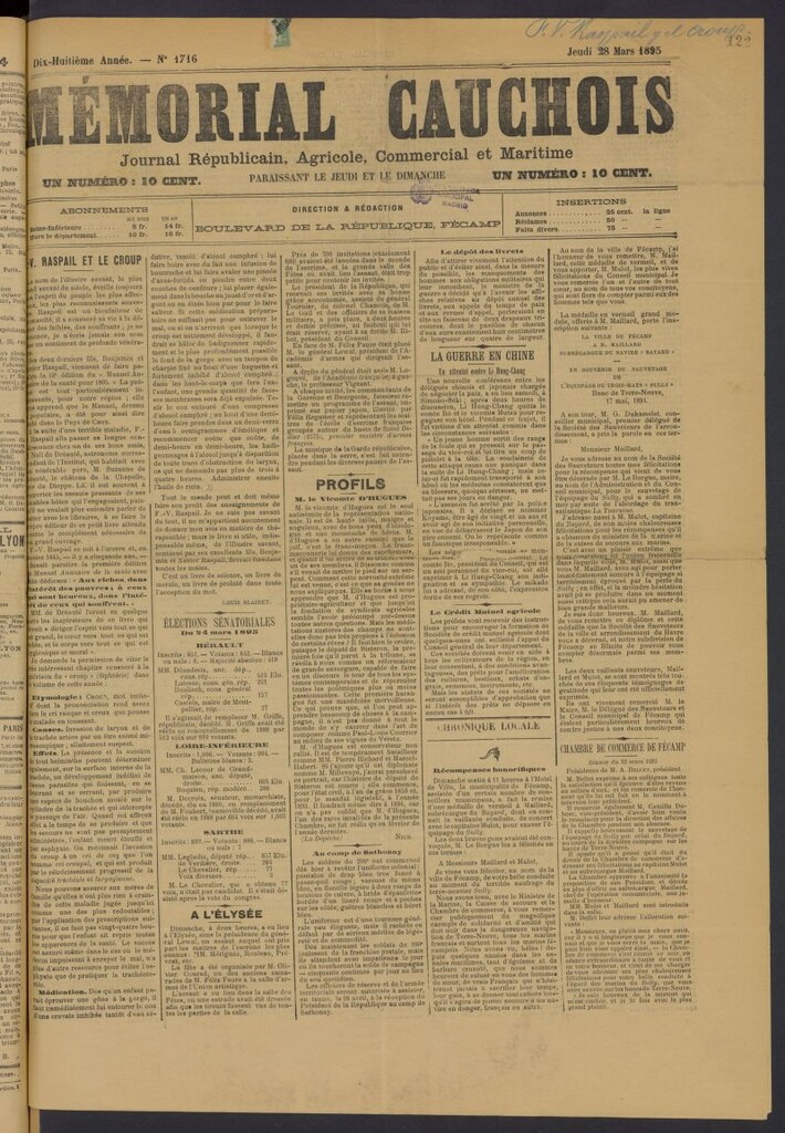 Miniatura de Mémorial Cauchois del 28 de marzo de 1895