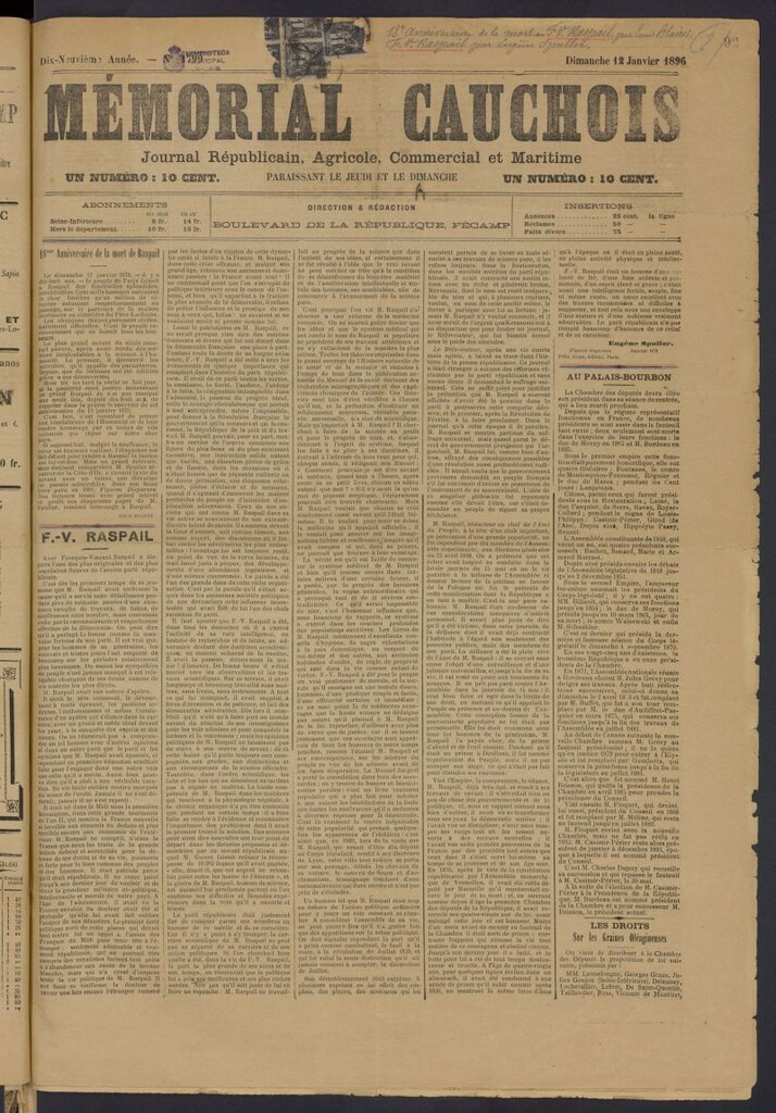 Miniatura de Mémorial Cauchois del 12 de enero de 1896