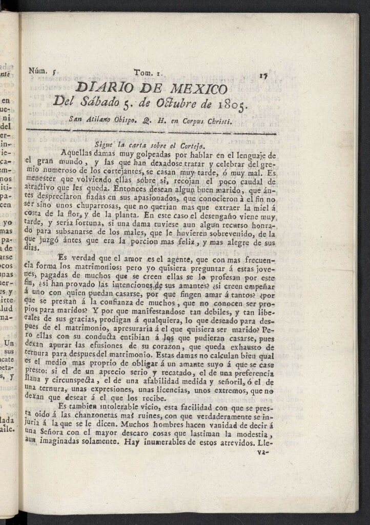 Miniatura de Diario de México del 5 de octubre de 1805, nº 5