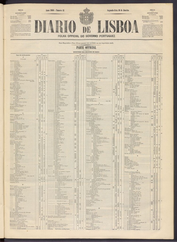 Miniatura de Diário de Lisboa : folha official do goberno portugues del 16 de enero de 1860, nº 13