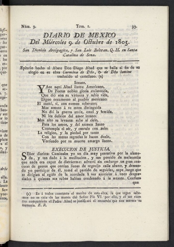 Miniatura de Diario de México del 9 de octubre de 1805, nº 9