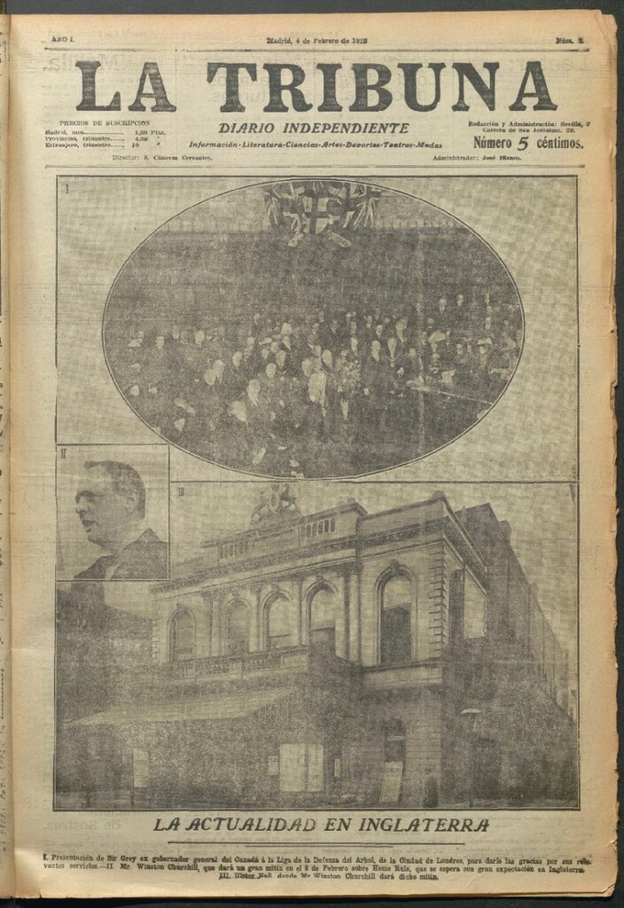Miniatura de La Tribuna del 4 de febrero de 1912
