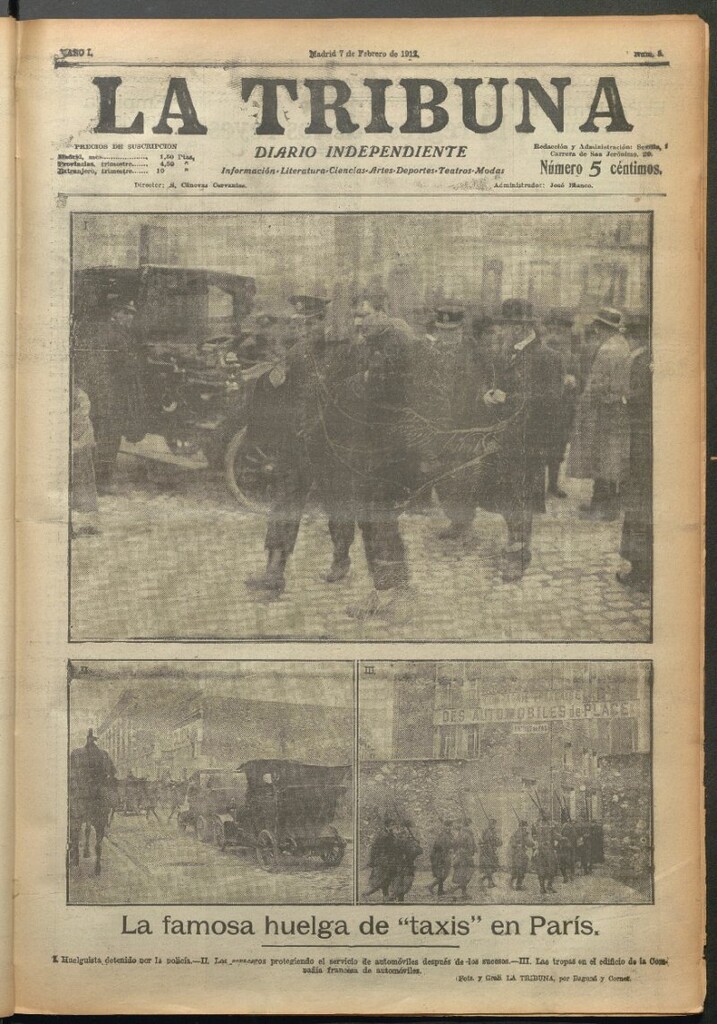 Miniatura de La Tribuna del 7 de febrero de 1912
