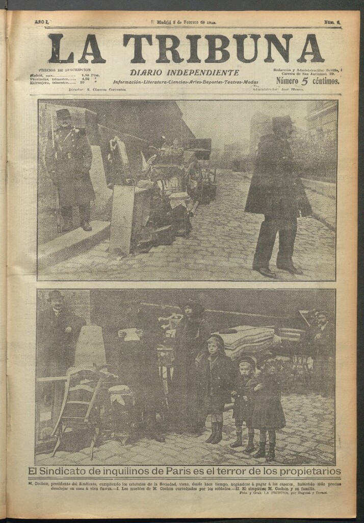 Miniatura de La Tribuna del 8 de febrero de 1912