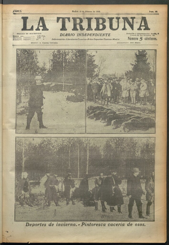 Miniatura de La Tribuna del 12 de febrero de 1912
