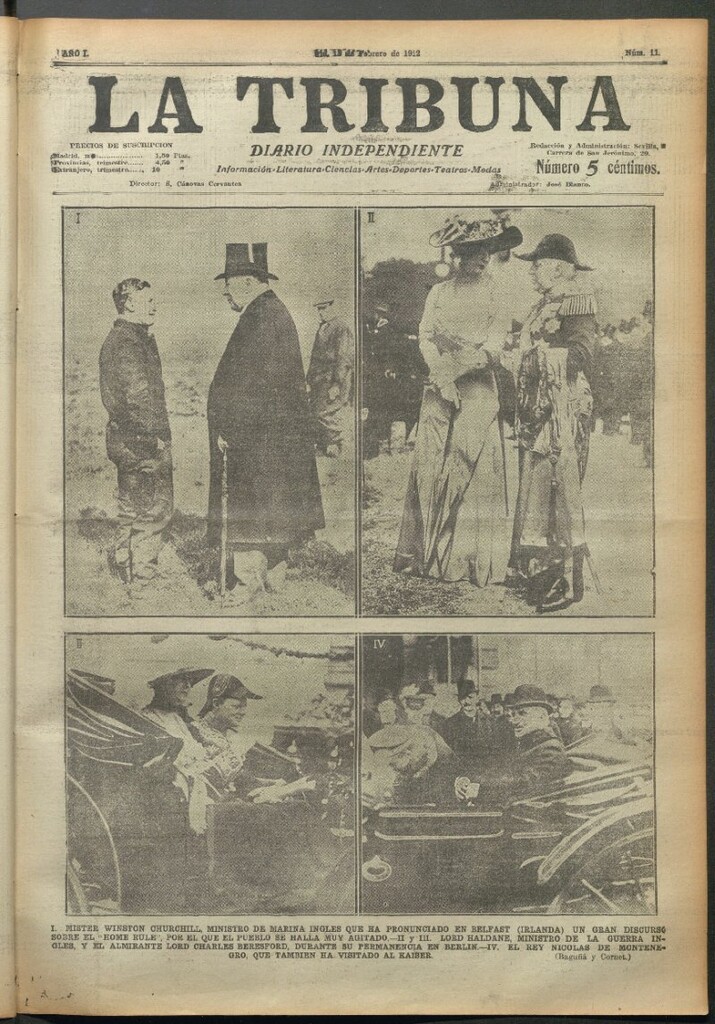 Miniatura de La Tribuna del 13 de febrero de 1912