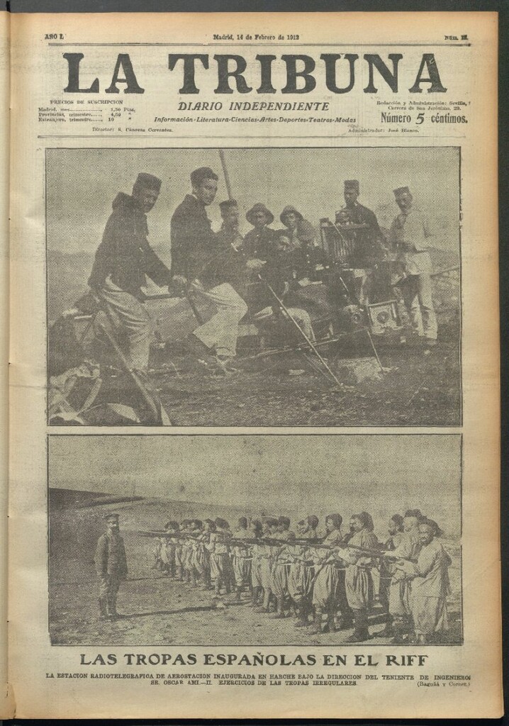 Miniatura de La Tribuna del 14 de febrero de 1912