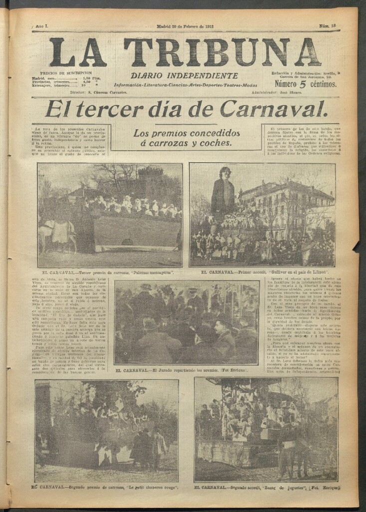 Miniatura de La Tribuna del 20 de febrero de 1912