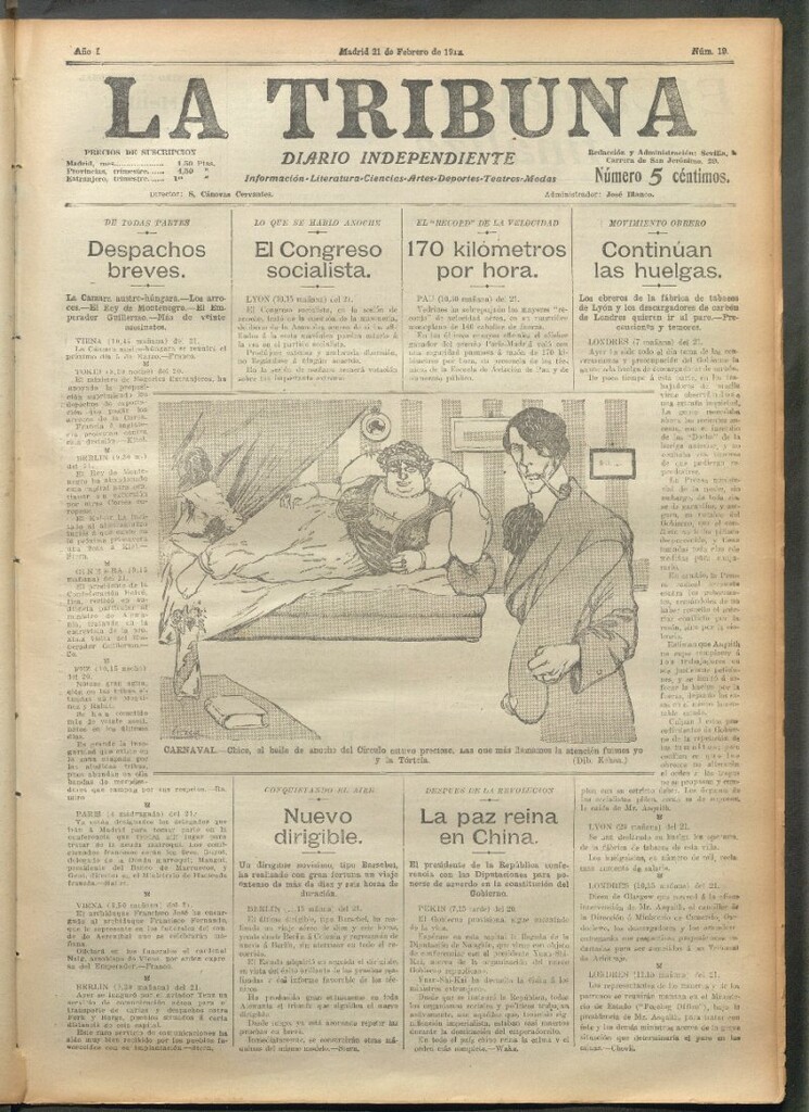 Miniatura de La Tribuna del 21 de febrero de 1912