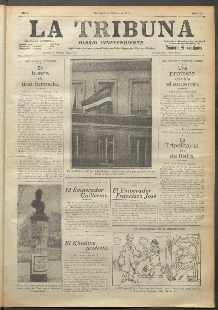 Miniatura de La Tribuna del 24 de febrero de 1912
