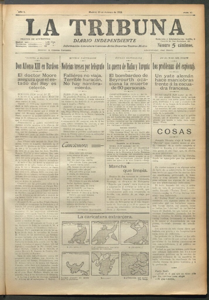 Miniatura de La Tribuna del 25 de febrero de 1912