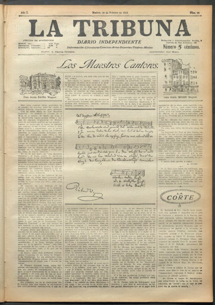 Miniatura de La Tribuna del 28 de febrero de 1912