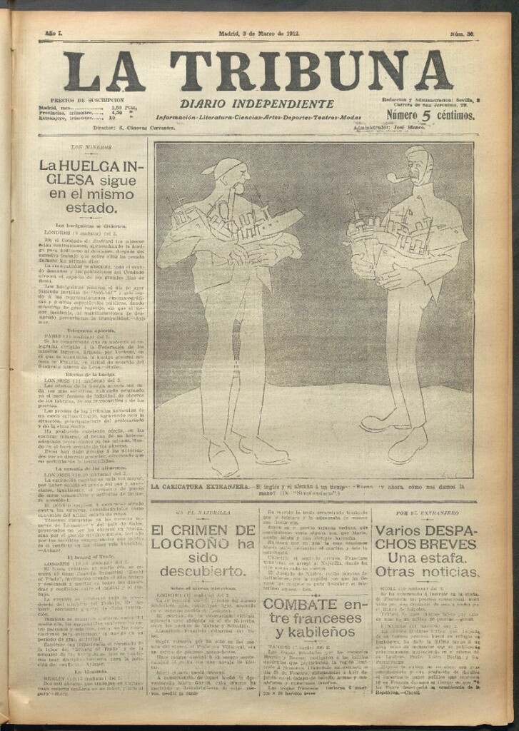Miniatura de La Tribuna del 3 de marzo de 1912
