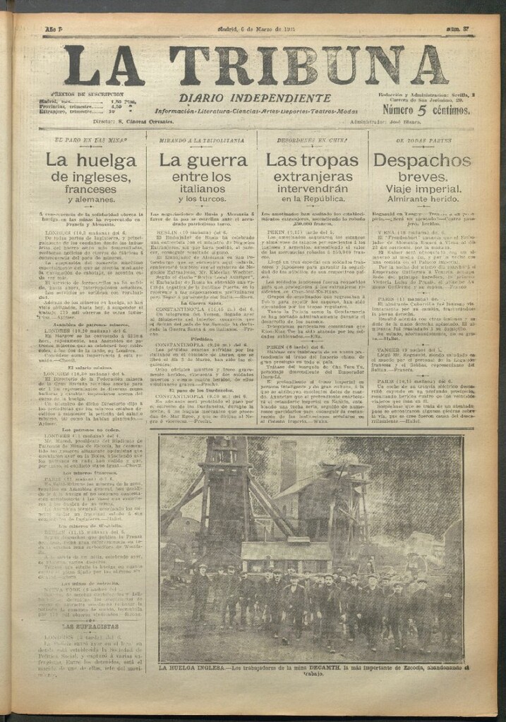 Miniatura de La Tribuna del 6 de marzo de 1912