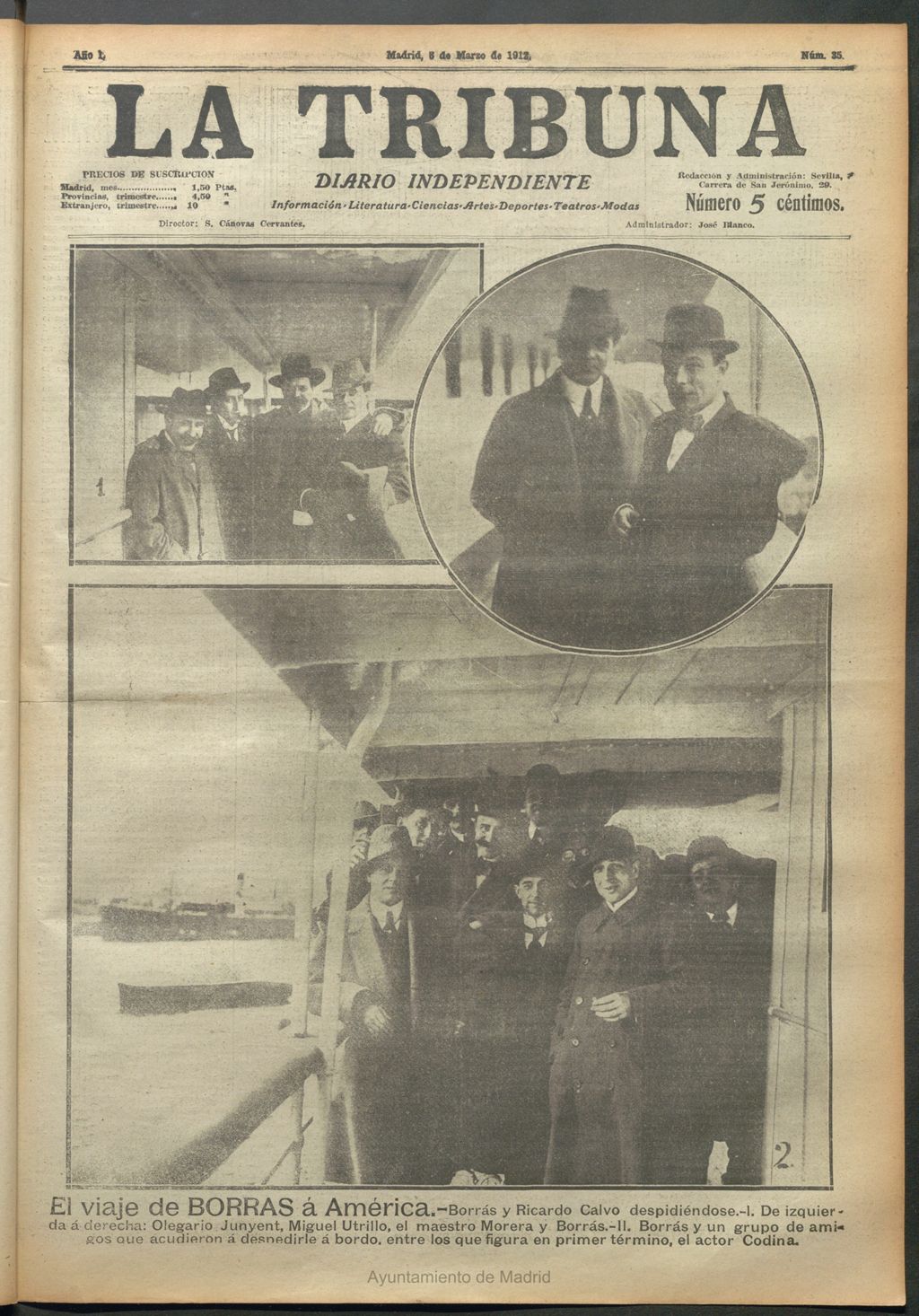 Miniatura de La Tribuna del 8 de marzo de 1912