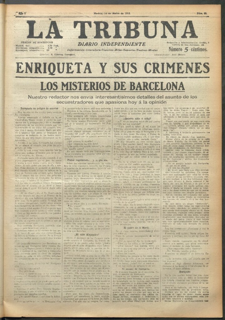 Miniatura de La Tribuna del 14 de marzo de 1912