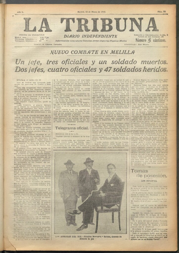 Miniatura de La Tribuna del 23 de marzo de 1912