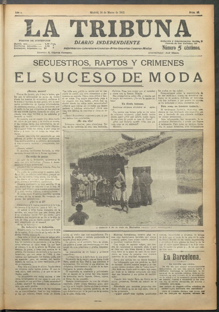 Miniatura de La Tribuna del 26 de marzo de 1912