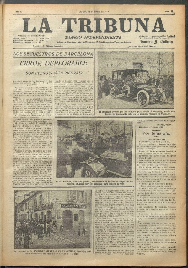 Miniatura de La Tribuna del 28 de marzo de 1912