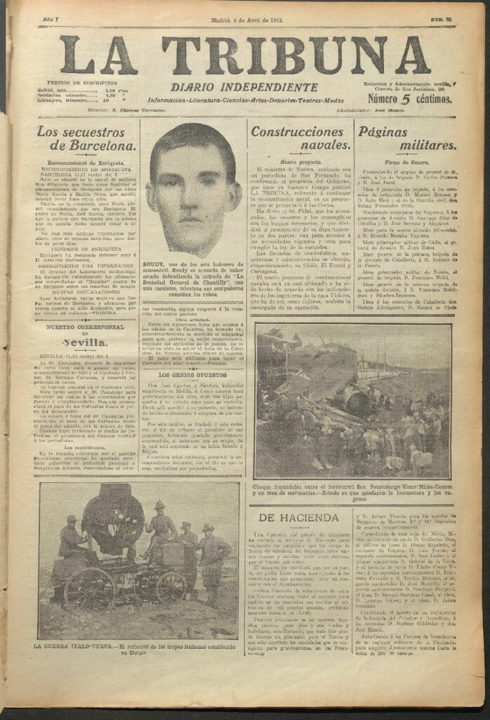 Miniatura de La Tribuna del 3 de abril de 1912