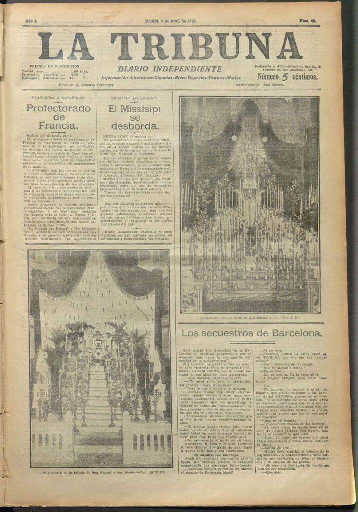Miniatura de La Tribuna del 4 de abril de 1912
