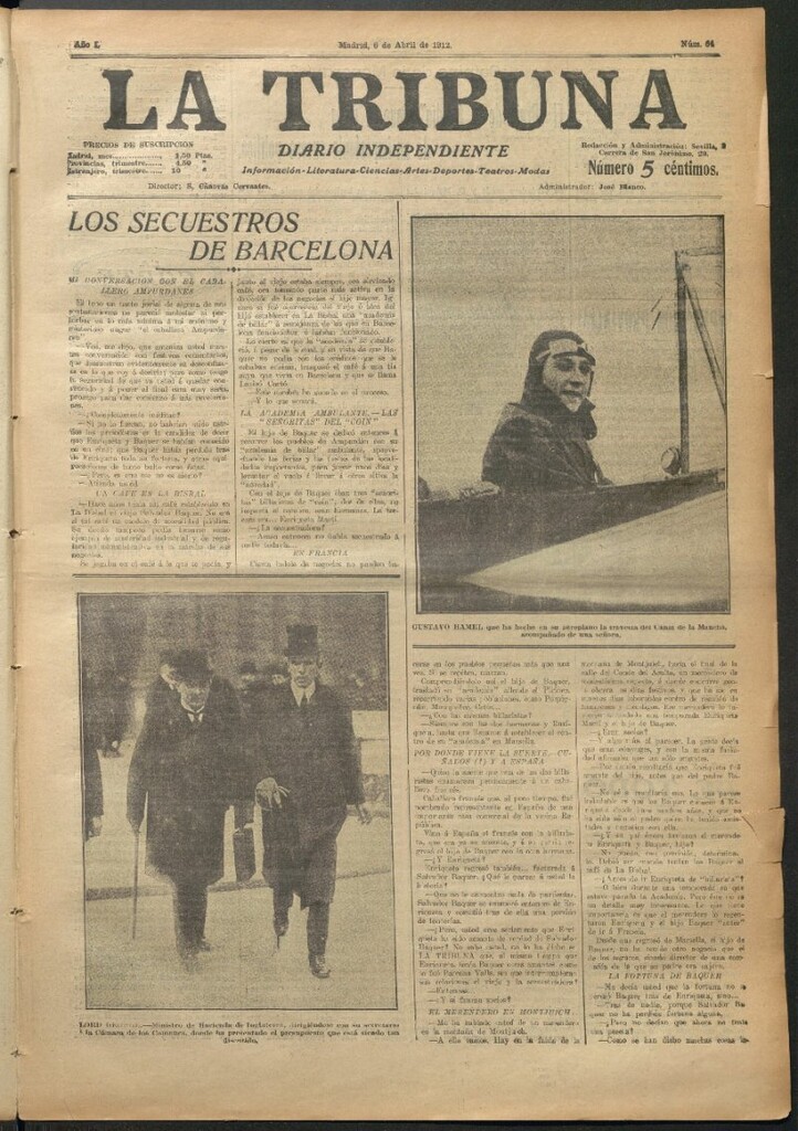 Miniatura de La Tribuna del 6 de abril de 1912