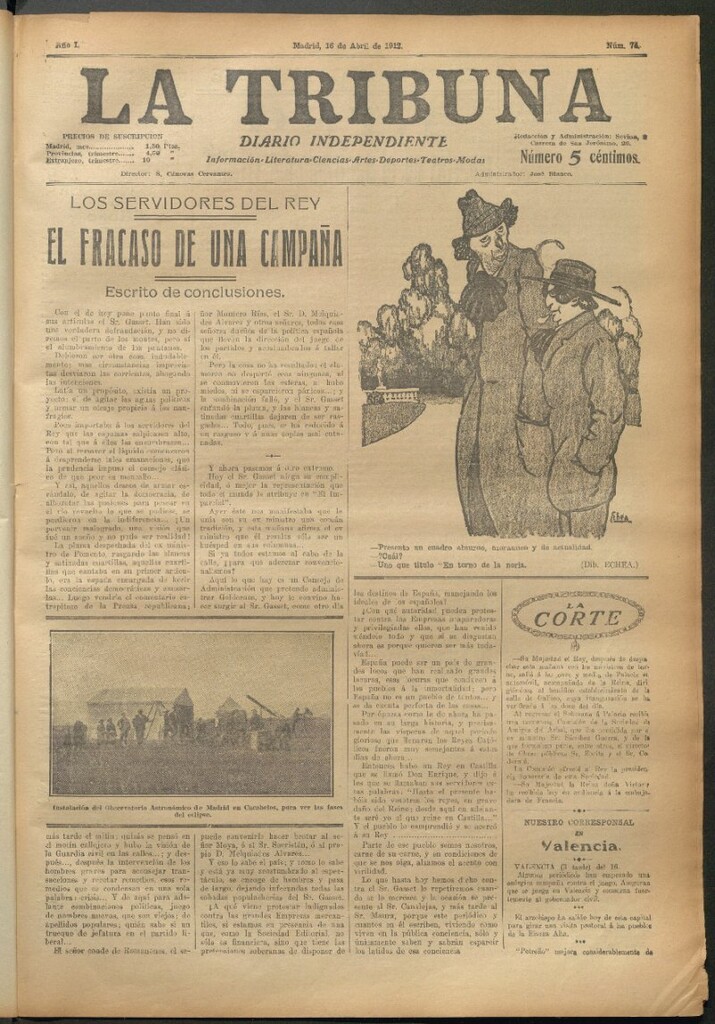 Miniatura de La Tribuna del 16 de abril de 1912