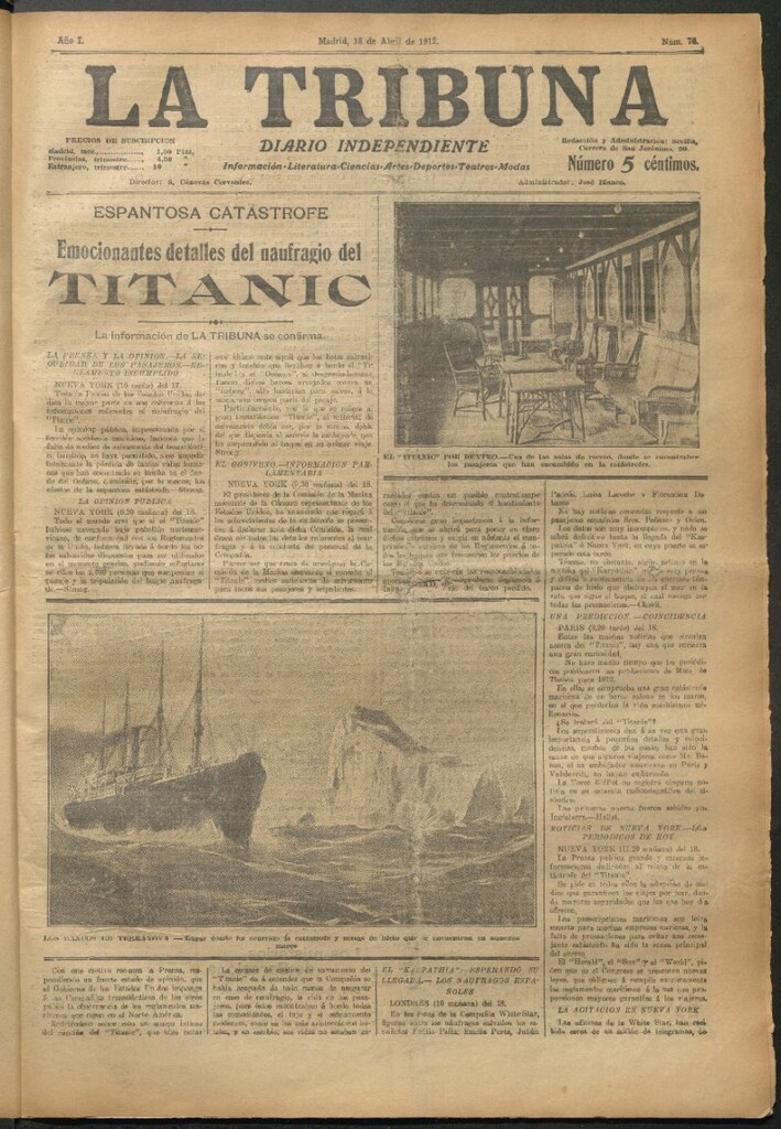 Miniatura de La Tribuna del 18 de abril de 1912