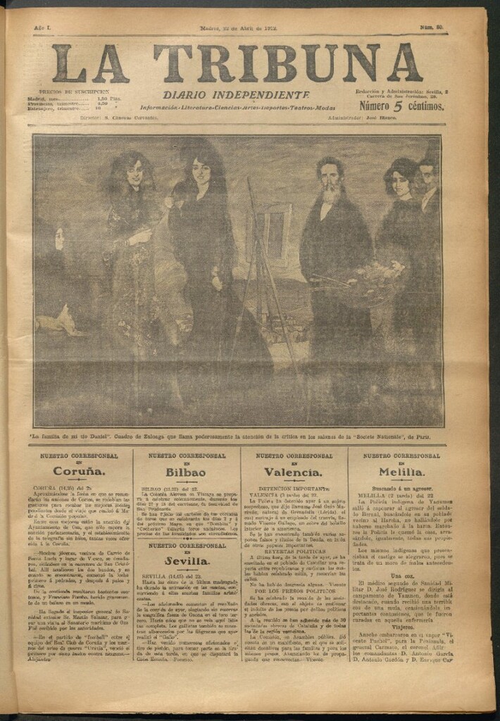Miniatura de La Tribuna del 22 de abril de 1912