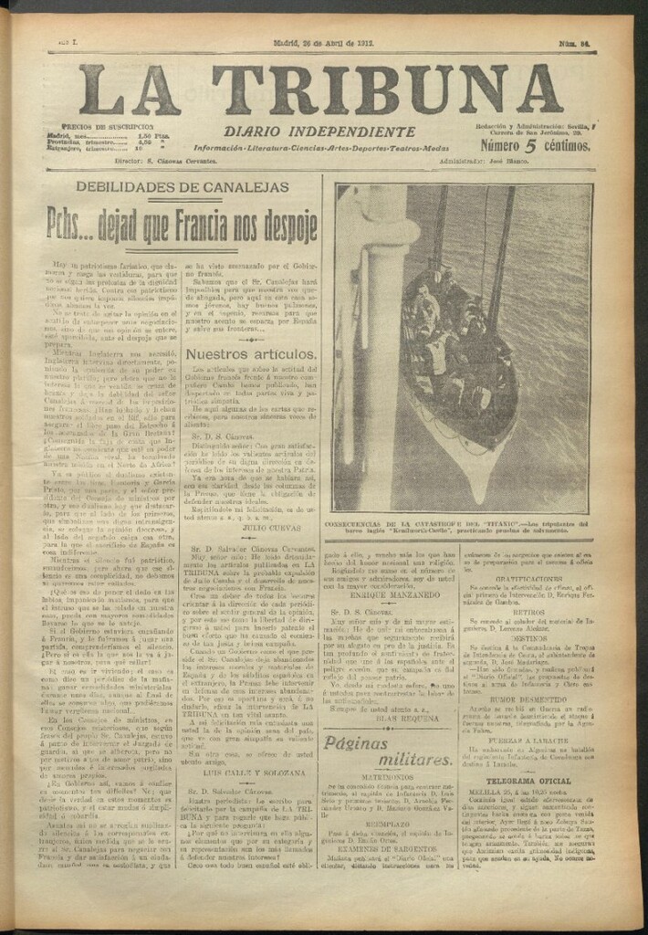 Miniatura de La Tribuna del 26 de abril de 1912