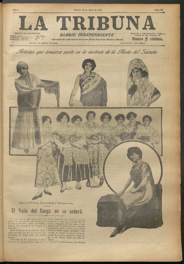 Miniatura de La Tribuna del 28 de abril de 1912