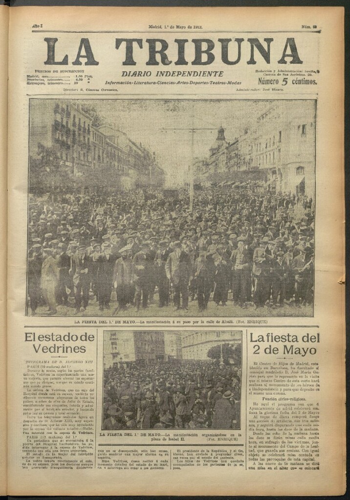 Miniatura de La Tribuna del 1 de mayo de 1912