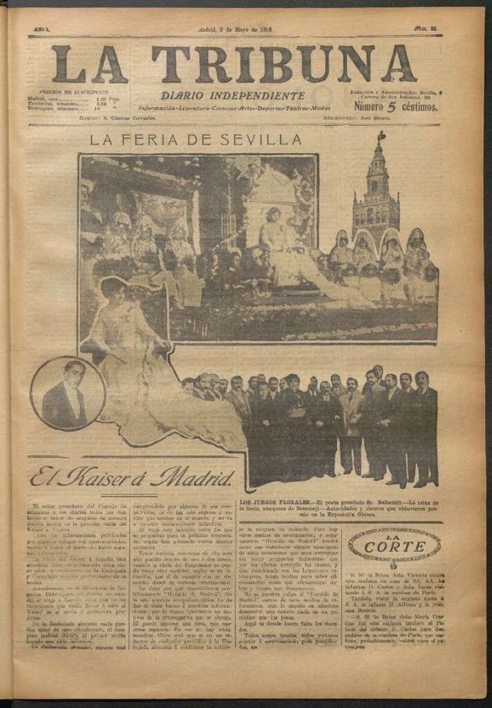 Miniatura de La Tribuna del 5 de mayo de 1912
