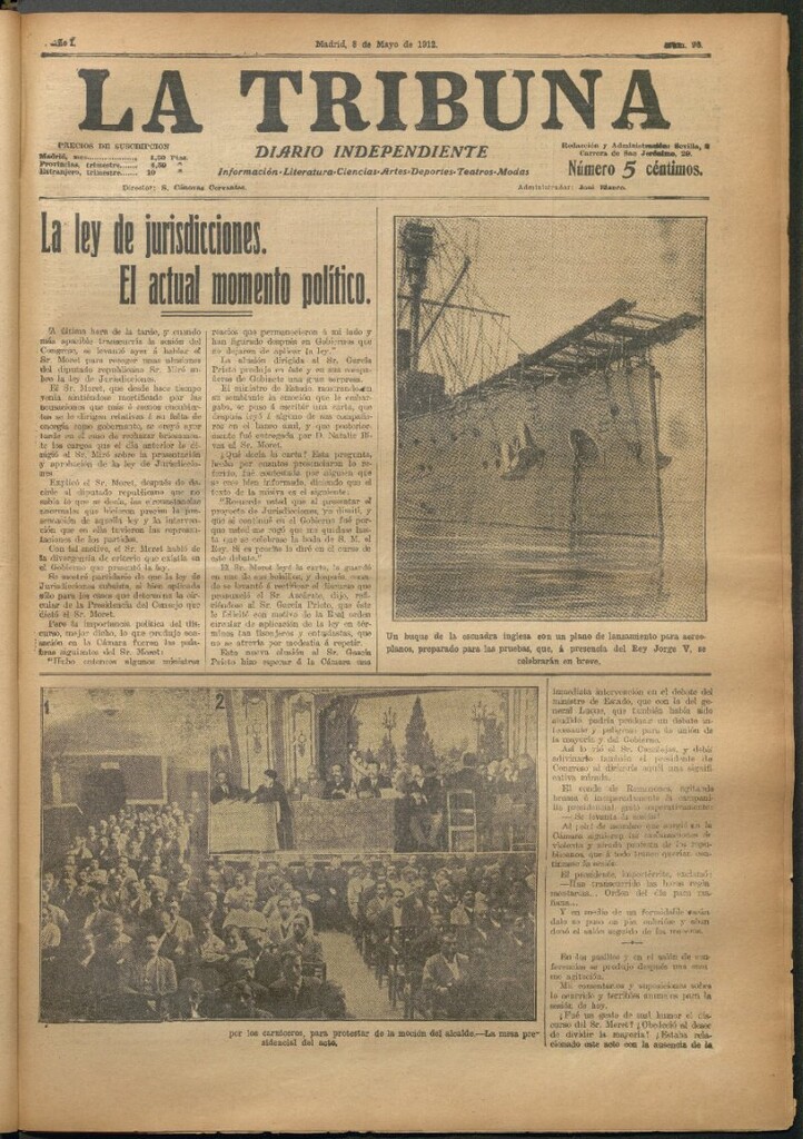 Miniatura de La Tribuna del 8 de mayo de 1912