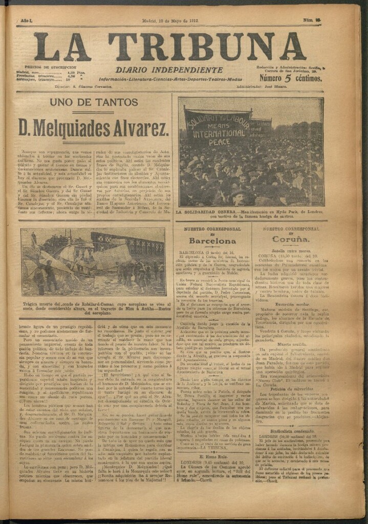 Miniatura de La Tribuna del 10 de mayo de 1912