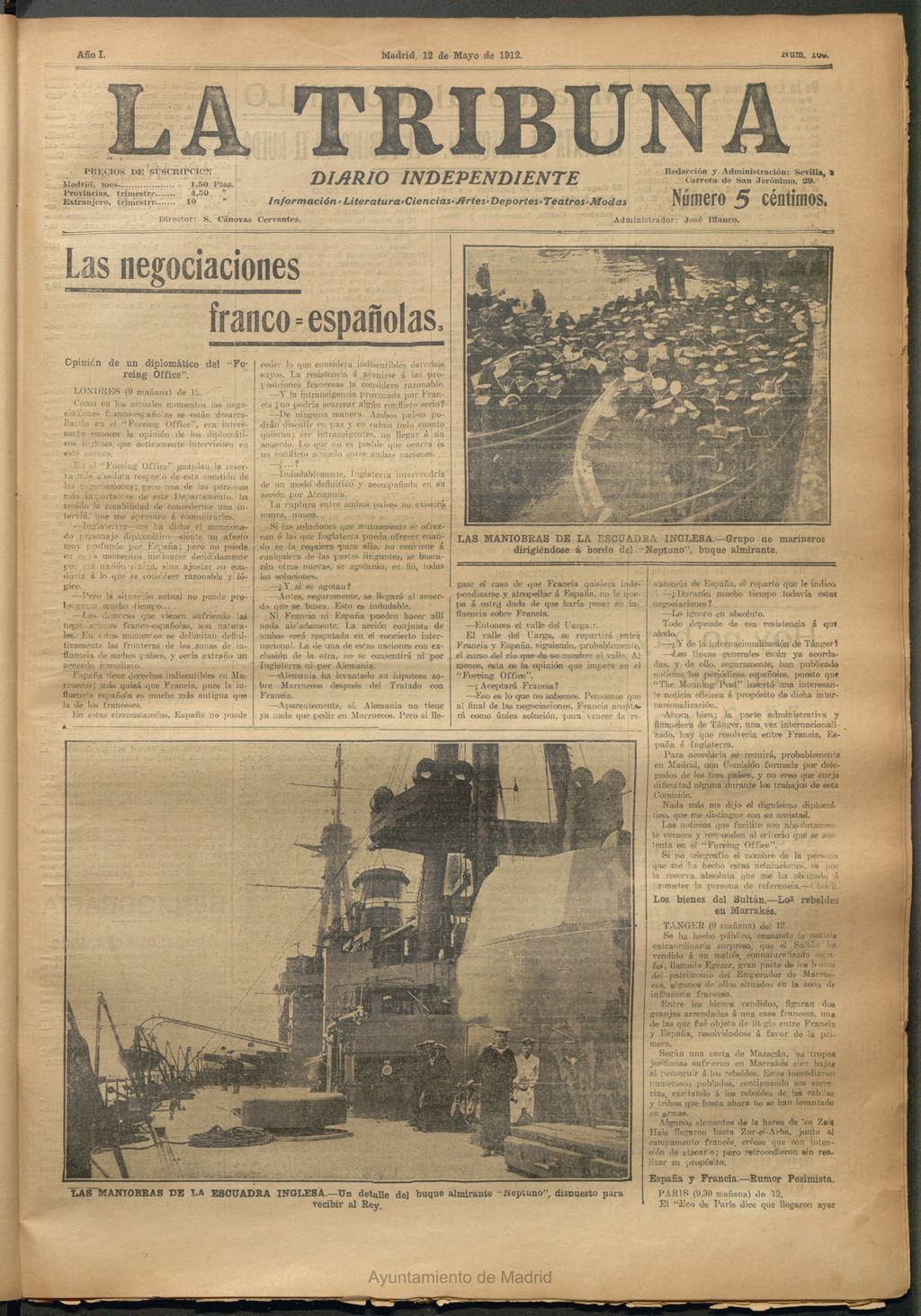 Miniatura de La Tribuna del 12 de mayo de 1912