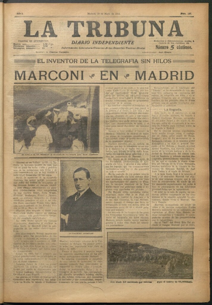 Miniatura de La Tribuna del 19 de mayo de 1912