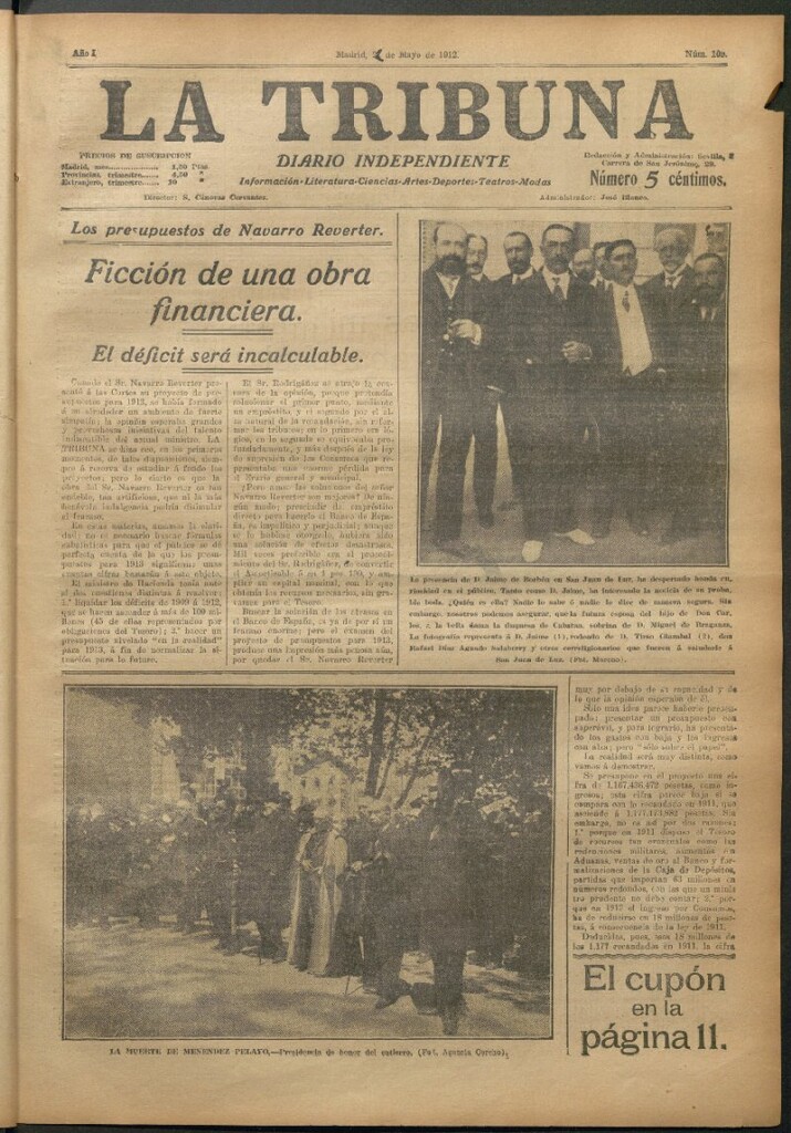 Miniatura de La Tribuna del 22 de mayo de 1912