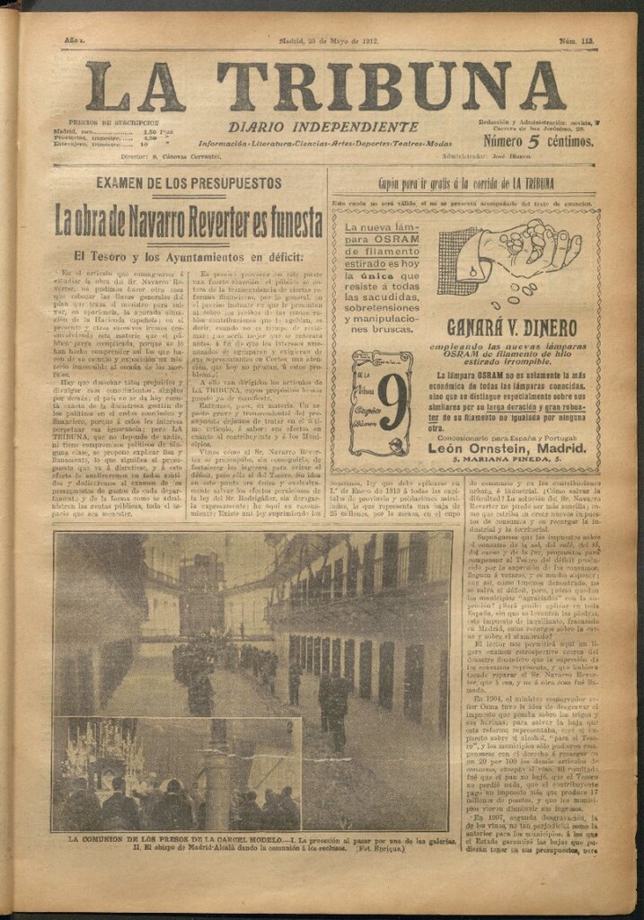 Miniatura de La Tribuna del 25 de mayo de 1912