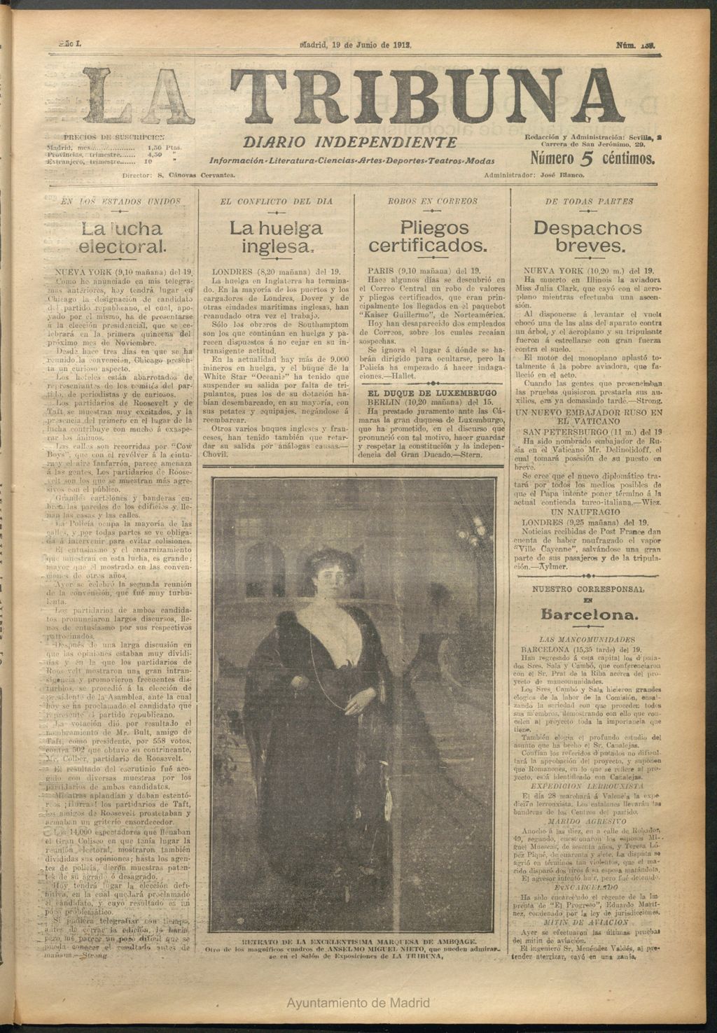 Miniatura de La Tribuna del 19 de junio de 1912