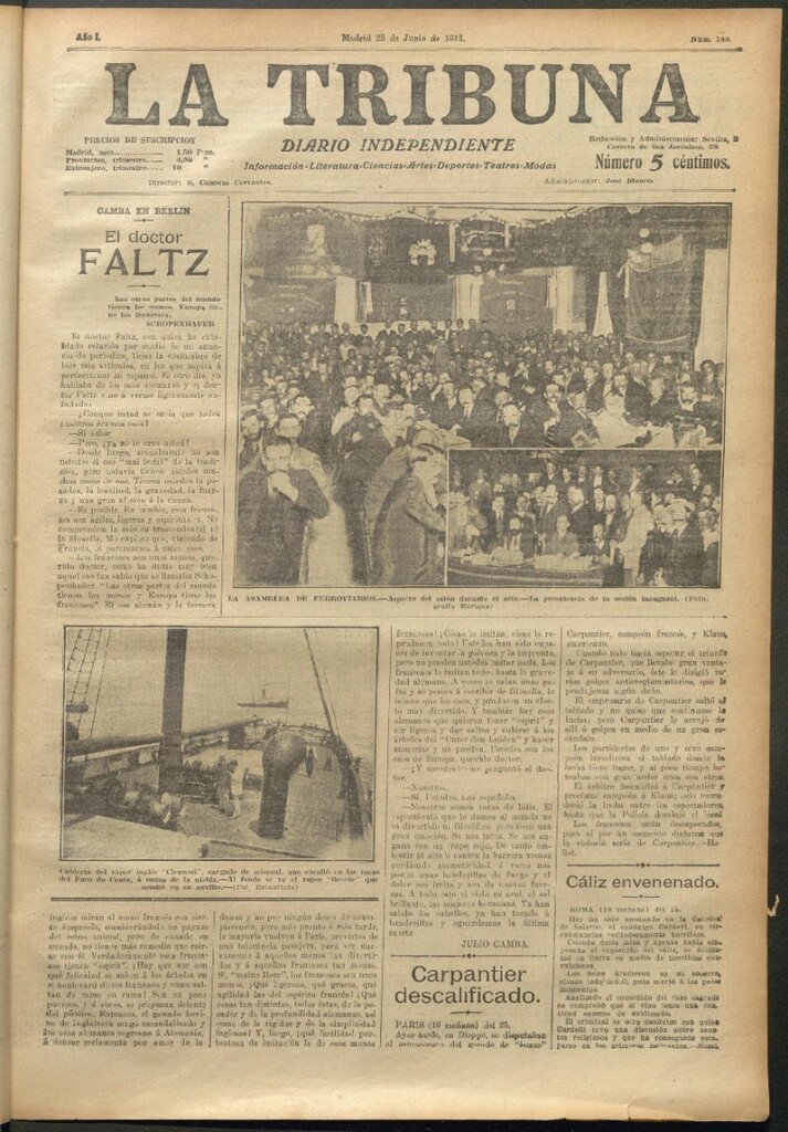 Miniatura de La Tribuna del 25 de junio de 1912