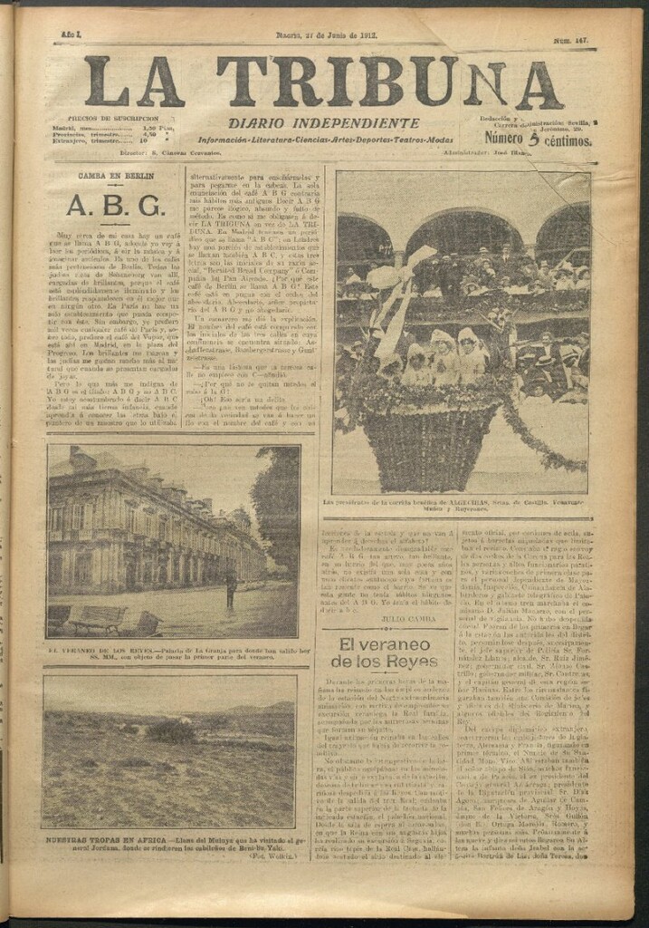 Miniatura de La Tribuna del 27 de junio de 1912